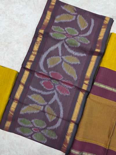 Pochampally sico set with ikkat damn -WW552