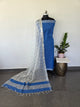 Mangalagiri cotton set with metallic zari border - MAA62