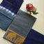 Madurai sungudi zari kattam salwar set - grey with blue MS23