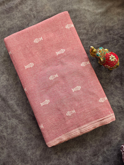 Prewashed fish jamdhani south cotton running material- HRM385