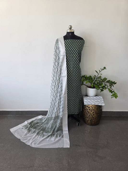 Heavy ajrakh cotton set  - 14