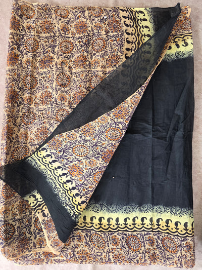 Handblack cotton saree - GE229