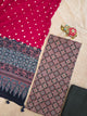 Handcrafted ajrakh cotton top with pure bandhani cotton shawl - BAA6