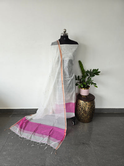 Handwoven muslin sequence work set - MUL48