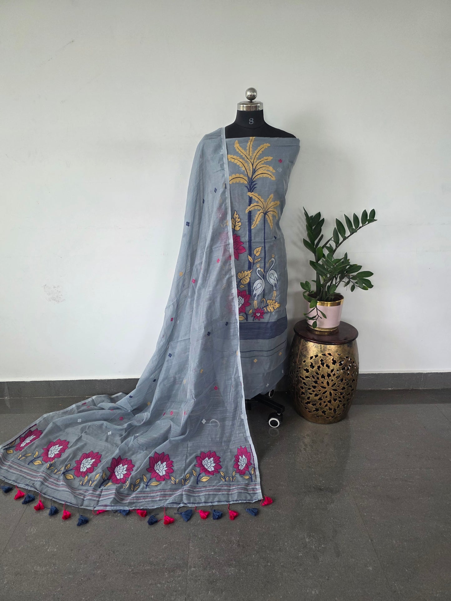 Premium Jamdhani silk cotton set- 69