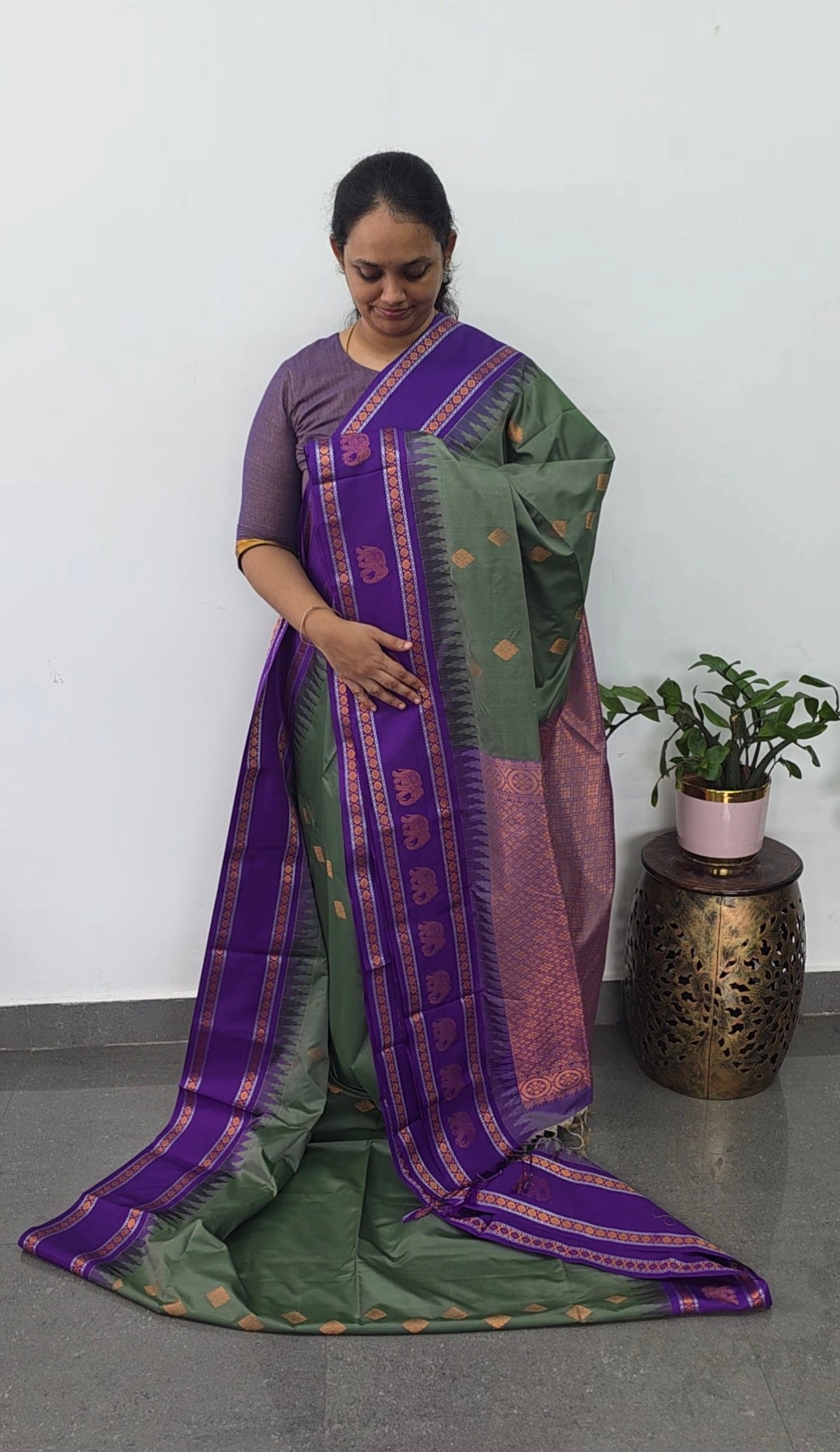 Gadwal semi soft silk saree - GS62