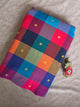 Madras kattam prewashed with butta weave fabric (4 inches*4 inches) -MD155
