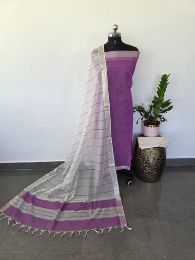 Mangalagiri cotton set with zari border - MAA71