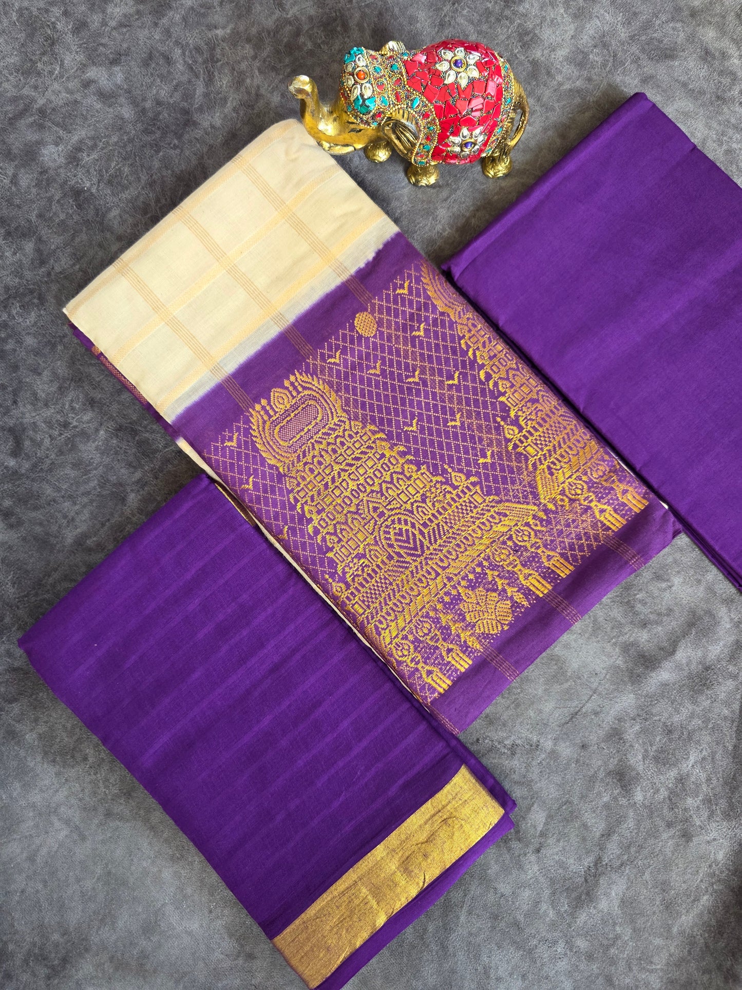 Madurai Sungudi Gopuram border salwar set - MS81