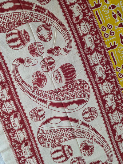 Pure Kalamkari Cotton Salwar Set (2.5 Metres) - Ak356