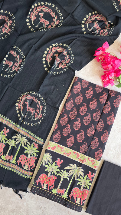 Handblock Jaipuri pure cotton set - JA146