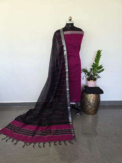 Mangalagiri cotton set with zari border - MAA64