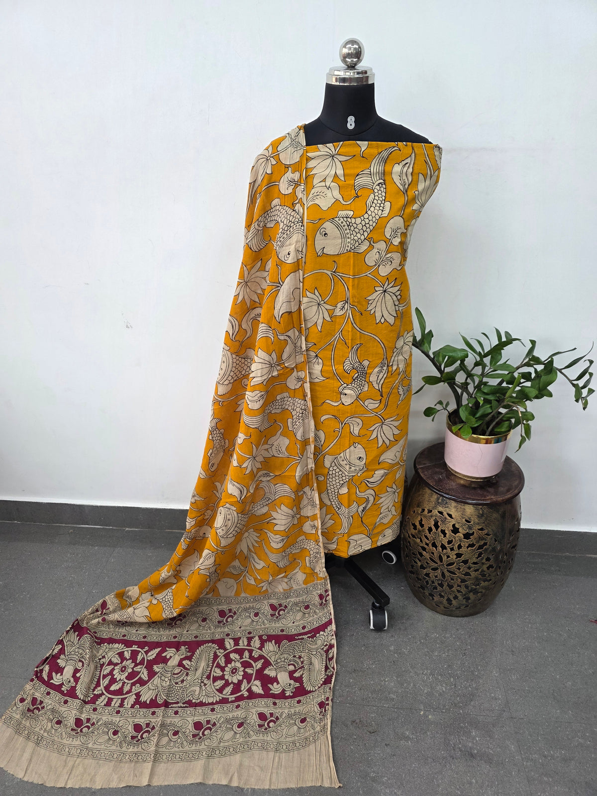 Handcrafted pure kalamkari cotton (2 pcs) set -AK564