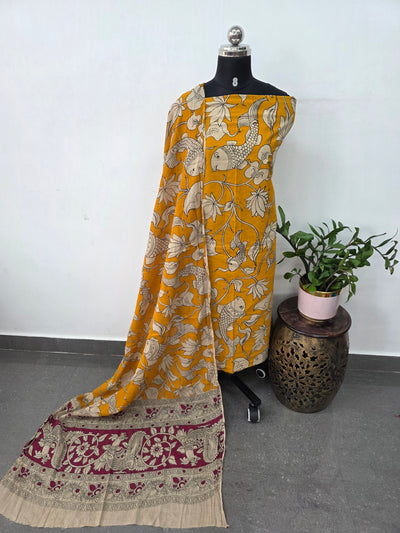 Handcrafted pure kalamkari cotton (2 pcs) set -AK564