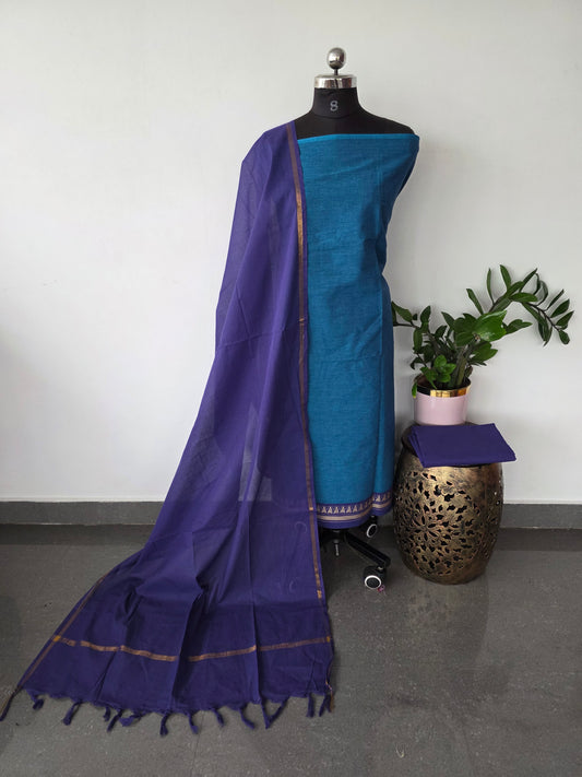 Pure south cotton with kanchi border set - HA64