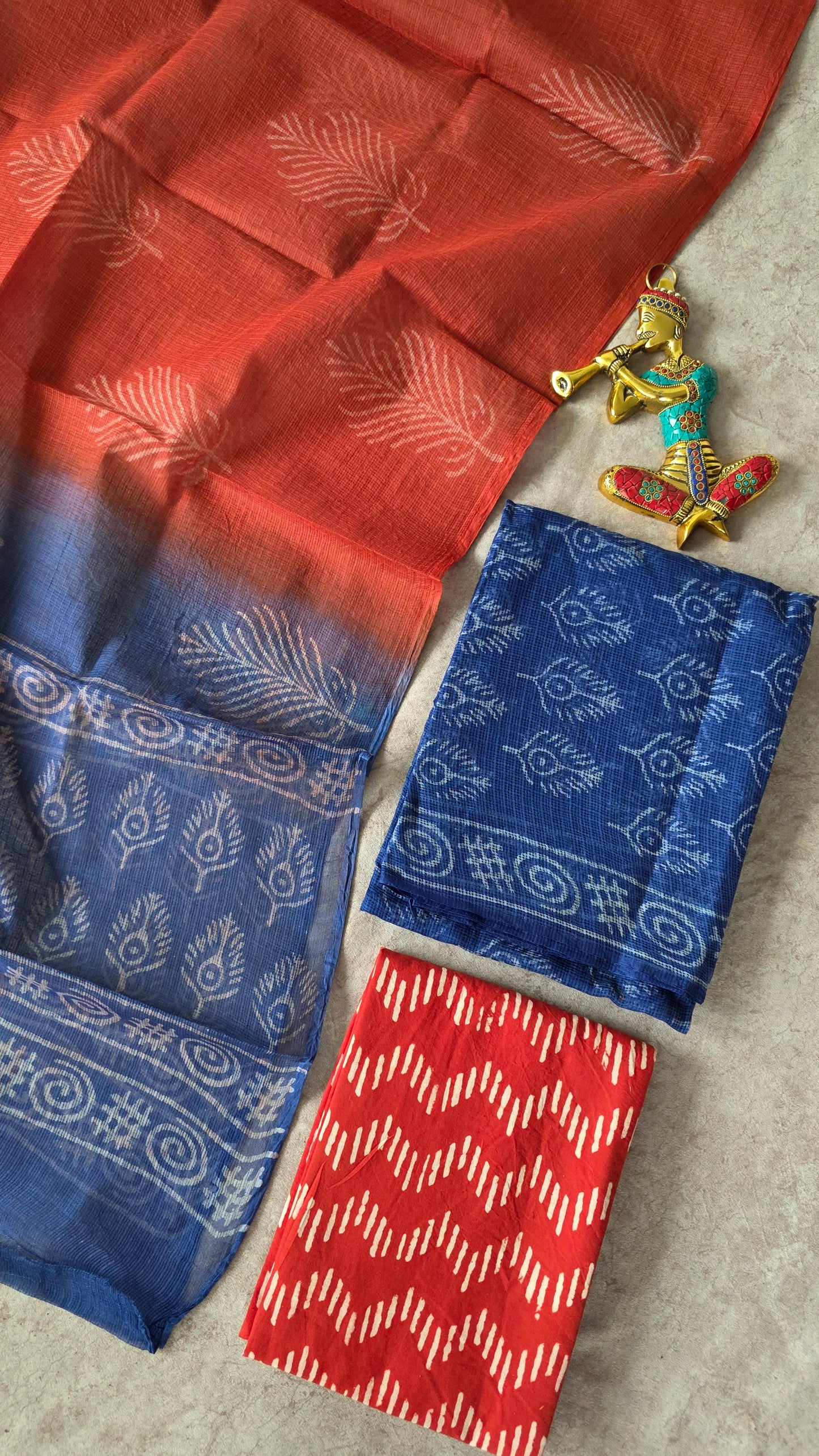 Handblock Jaipuri Kota doria set - JA725