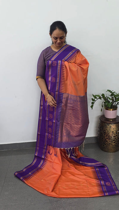 Gadwal semi soft silk saree - GS67