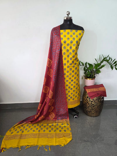 Bhagalpuri katan discharge print salwar - BA411