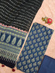 Handcrafted ajrakh cotton top with pure bandhani cotton shawl - BAA19