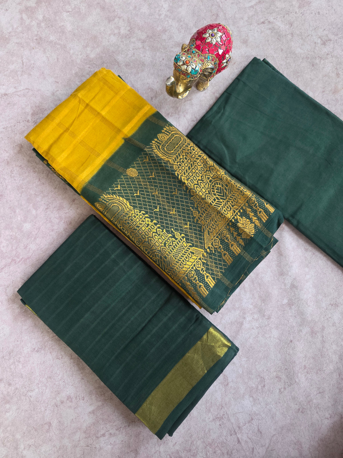 Madurai Sungudi Gopuram border salwar set-MS111