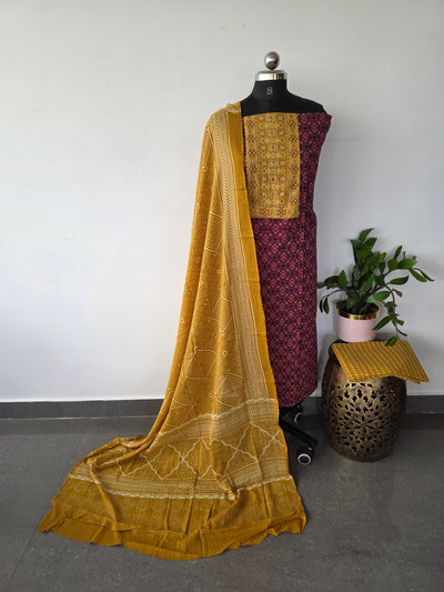 Gamthi ajrakh cotton set - BA287