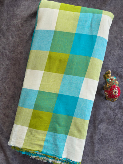 Madras kattam prewashed running  fabrics (58" panna) (4 inches*4 inches) - MD91