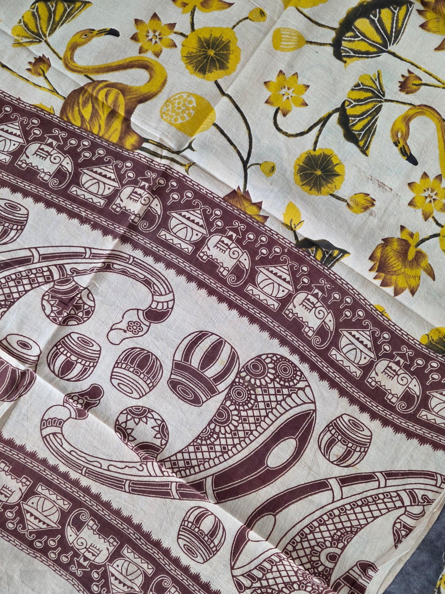 Pure Kalamkari Cotton Salwar Set (2.5 Metres) - Ak341