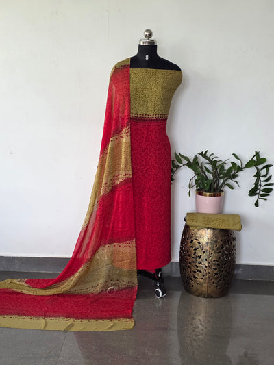 Handblock georgette salwar set -GE138