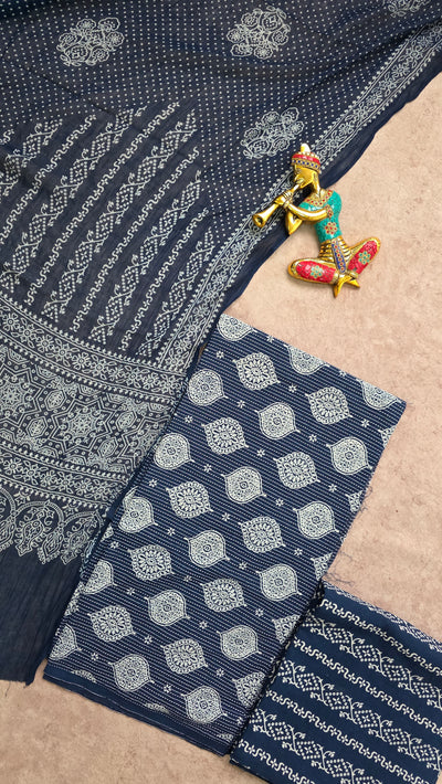Heavy kantha Ajrakh cotton set - VC102
