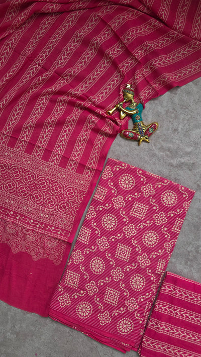 Heavy kantha Ajrakh cotton set - VC110