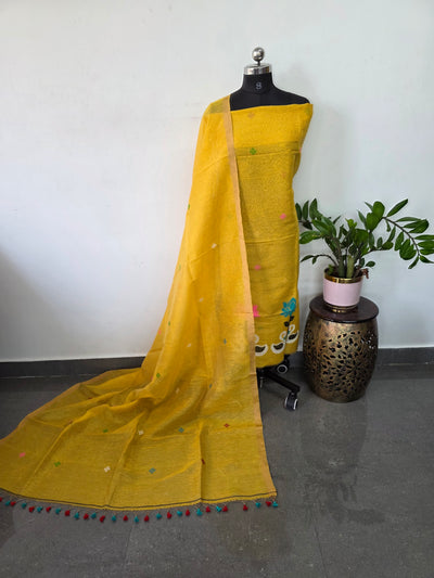 Premium tissue handloom jamdhani set - JMM279