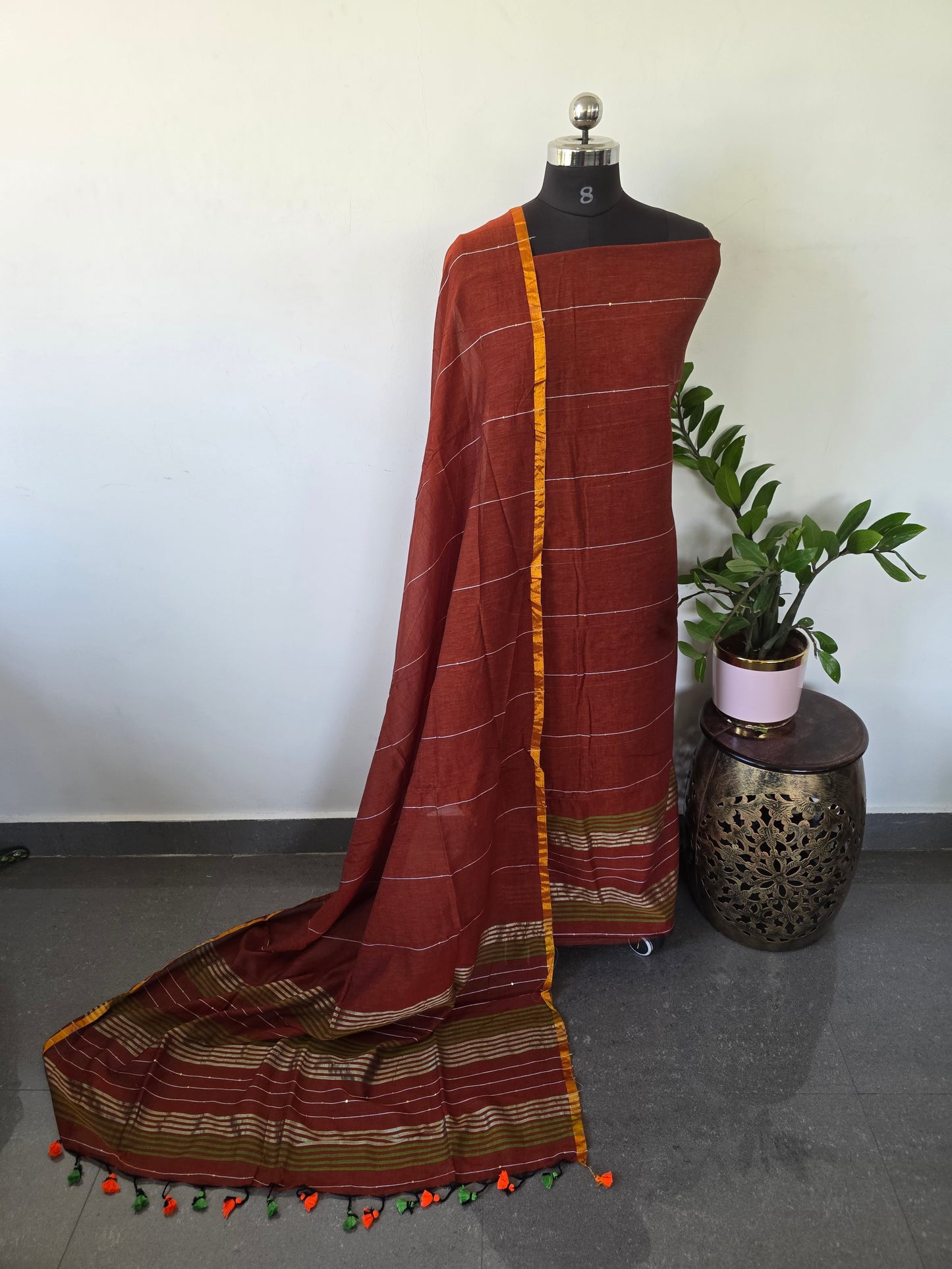 Premium mul khadi sequence work set - MUL240