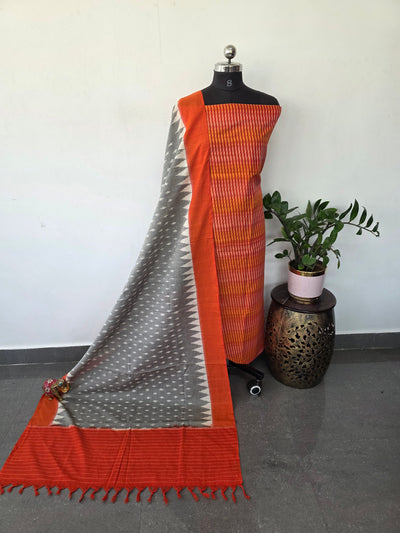 Handloom Mercerised ikkat cotton salwar set - KK257