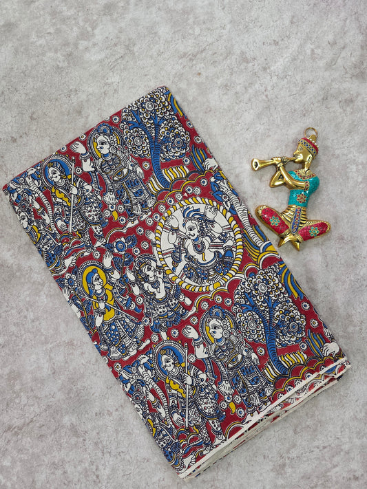 Pure kalamkari cotton running material (0.5mtr)-DK114