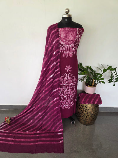 Handcrafted Batik cotton salwar set -BS32