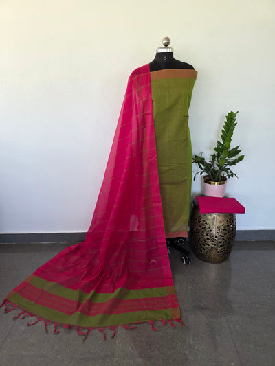 Mangalagiri cotton set with plain border - MAA84