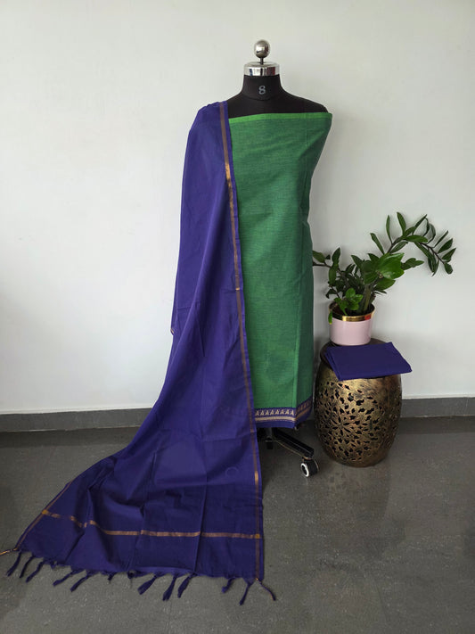 Pure south cotton with kanchi border set - HA65