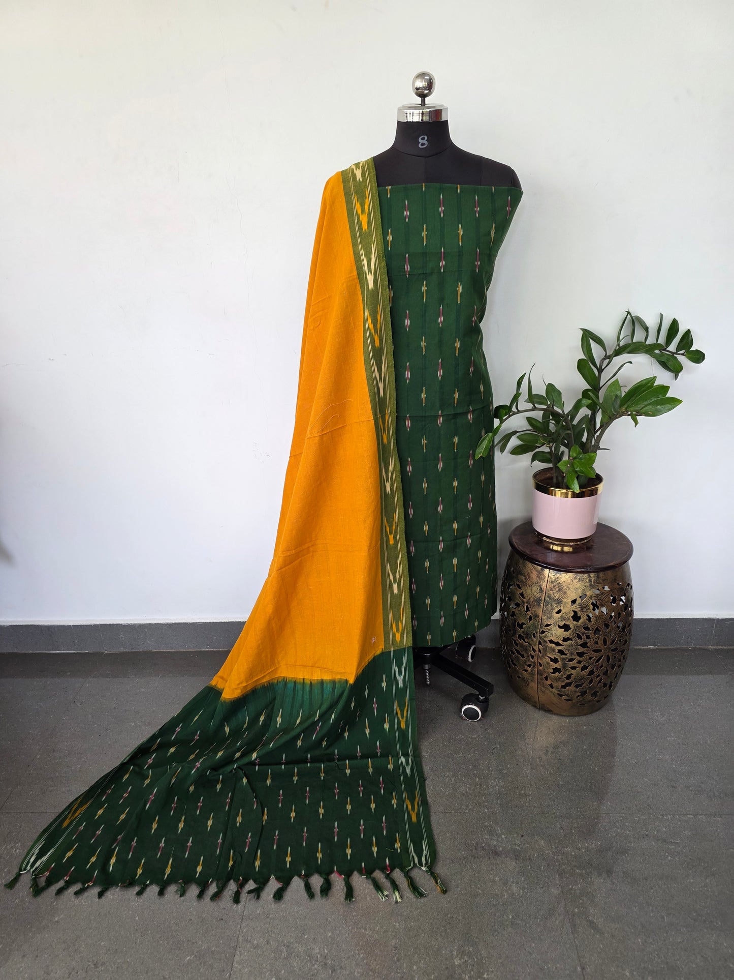 Pochampally ikkat cotton set - KK178