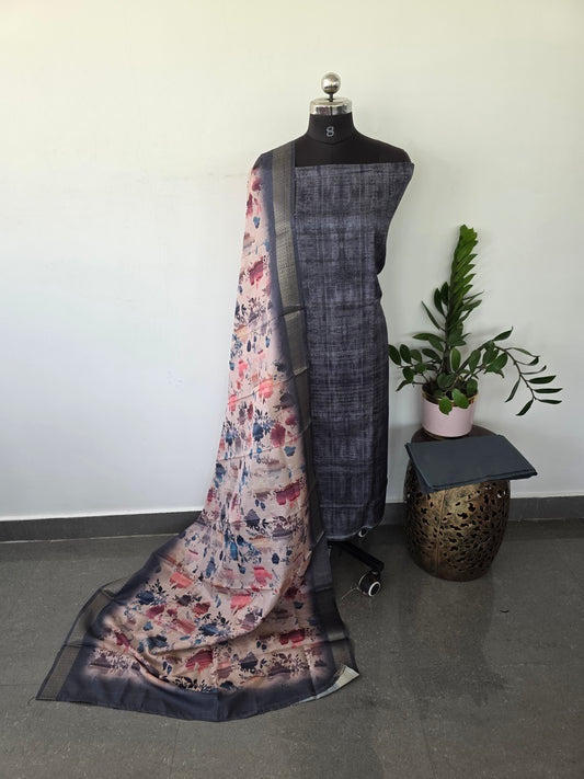 Premium semi tussar silk set - TA29