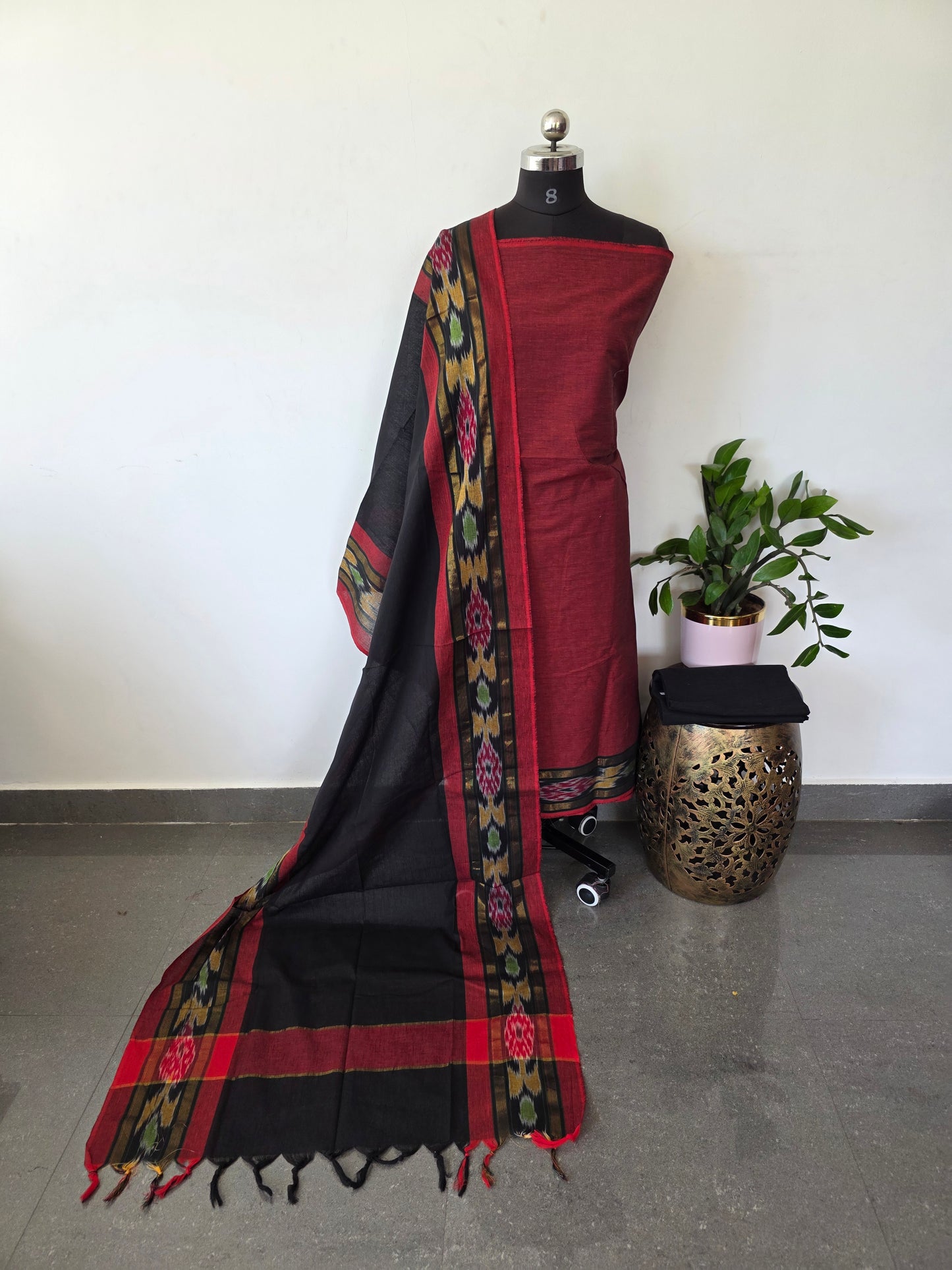 Pochampally border south cotton set- PCS23