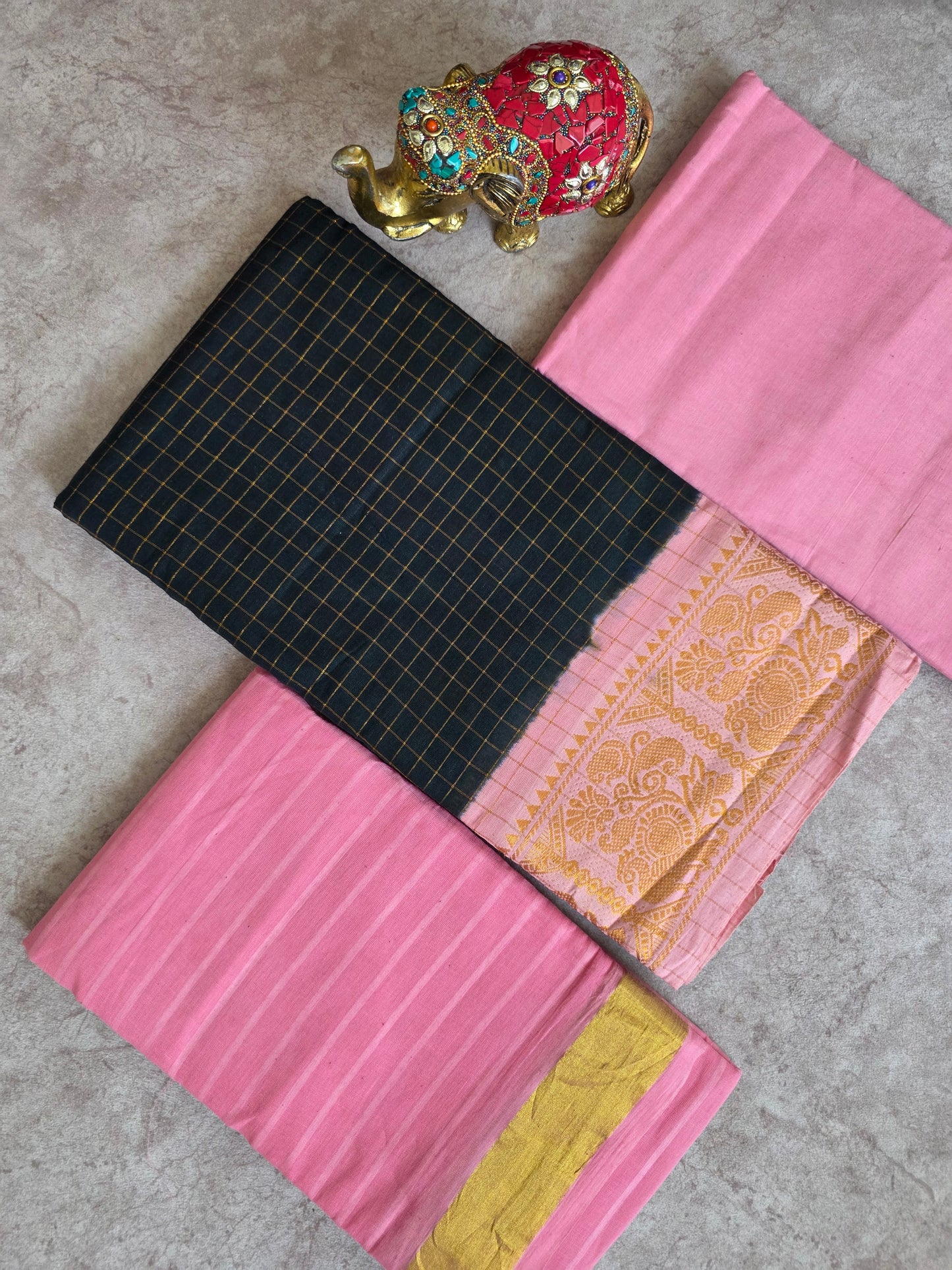 Madurai sungudi zari kattam salwar set -MS64
