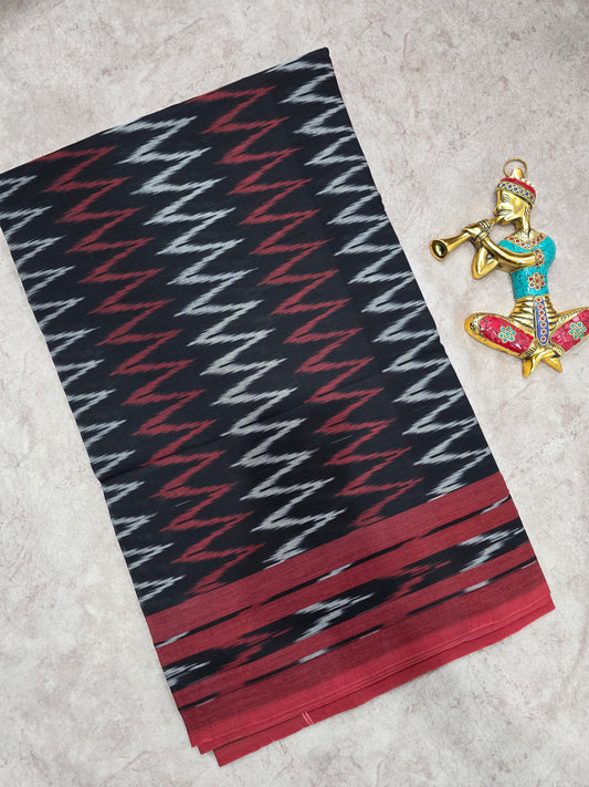 Mercerised warp ikkat saree - NV346