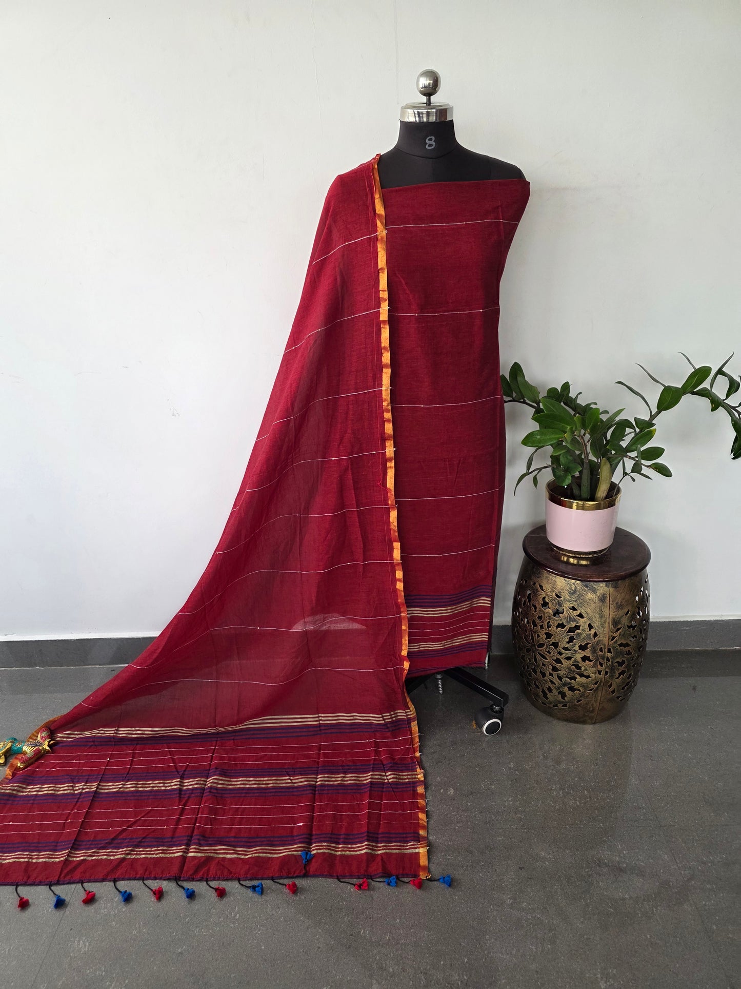 Premium mul khadi sequence work set - MUL366