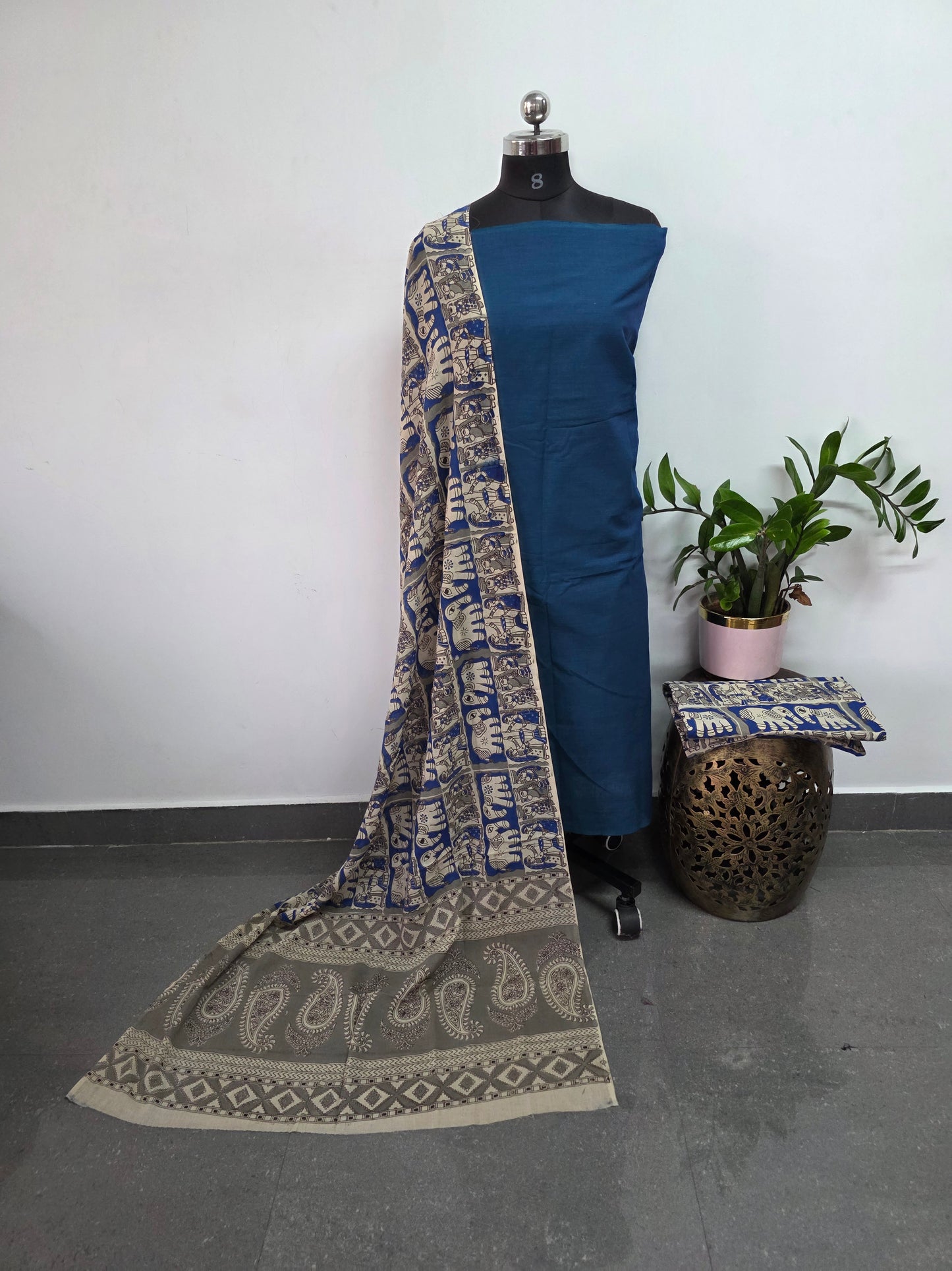 Authentic pure kalamkari cotton set - AK205