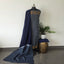 Madurai sungudi zari kattam salwar set - grey with blue MS23
