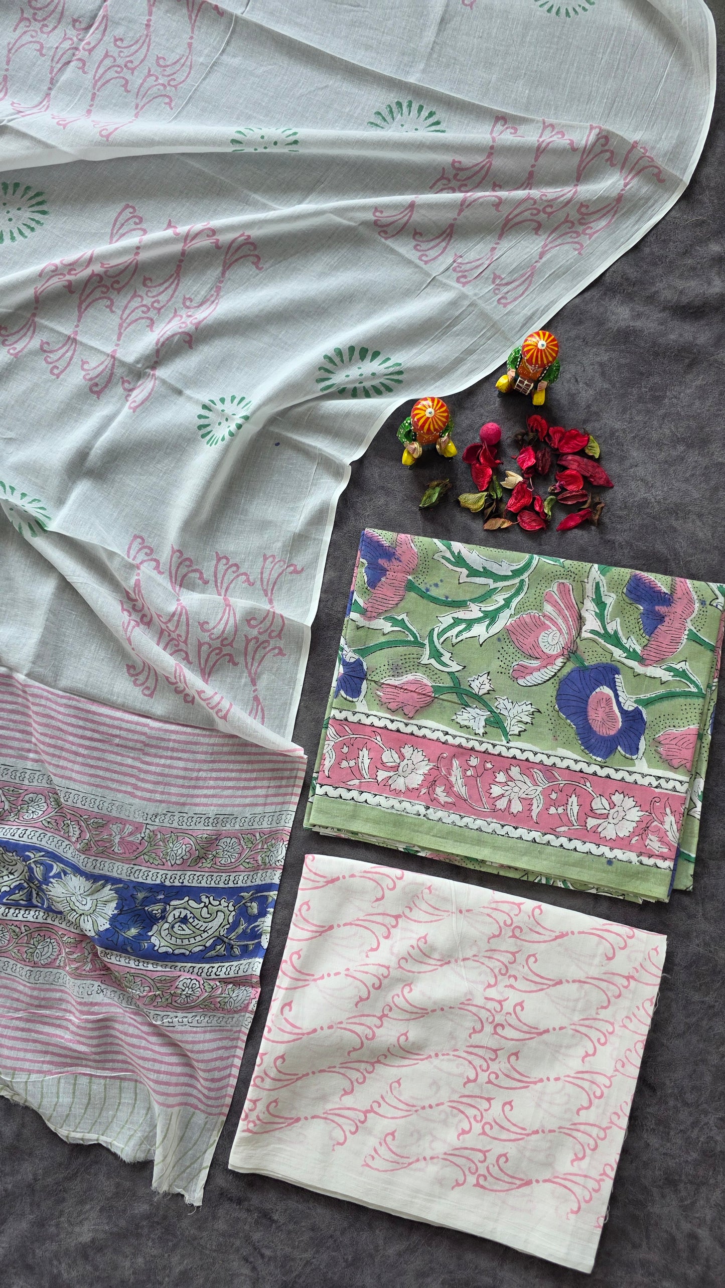 Handblock Jaipuri pure cotton set - JA494