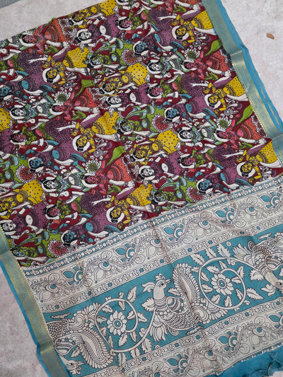 Pure chennuri kalamkari silk dupatta - KAA15