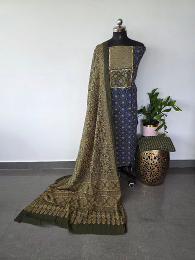 Gamthi ajrakh cotton set - BA278