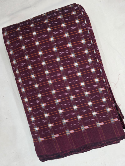 Handloom double ikkat  running material - WW626