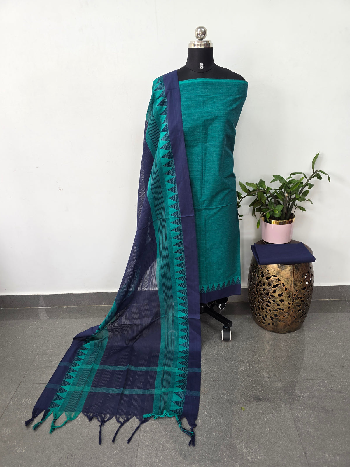 South cotton with temple border salwar - HA120